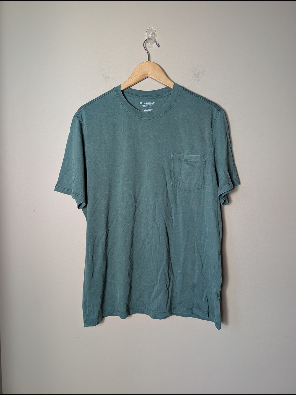 NWT William Rast Short Sleeve Pocket Tee in Green Pima Cotton